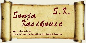 Sonja Kašiković vizit kartica